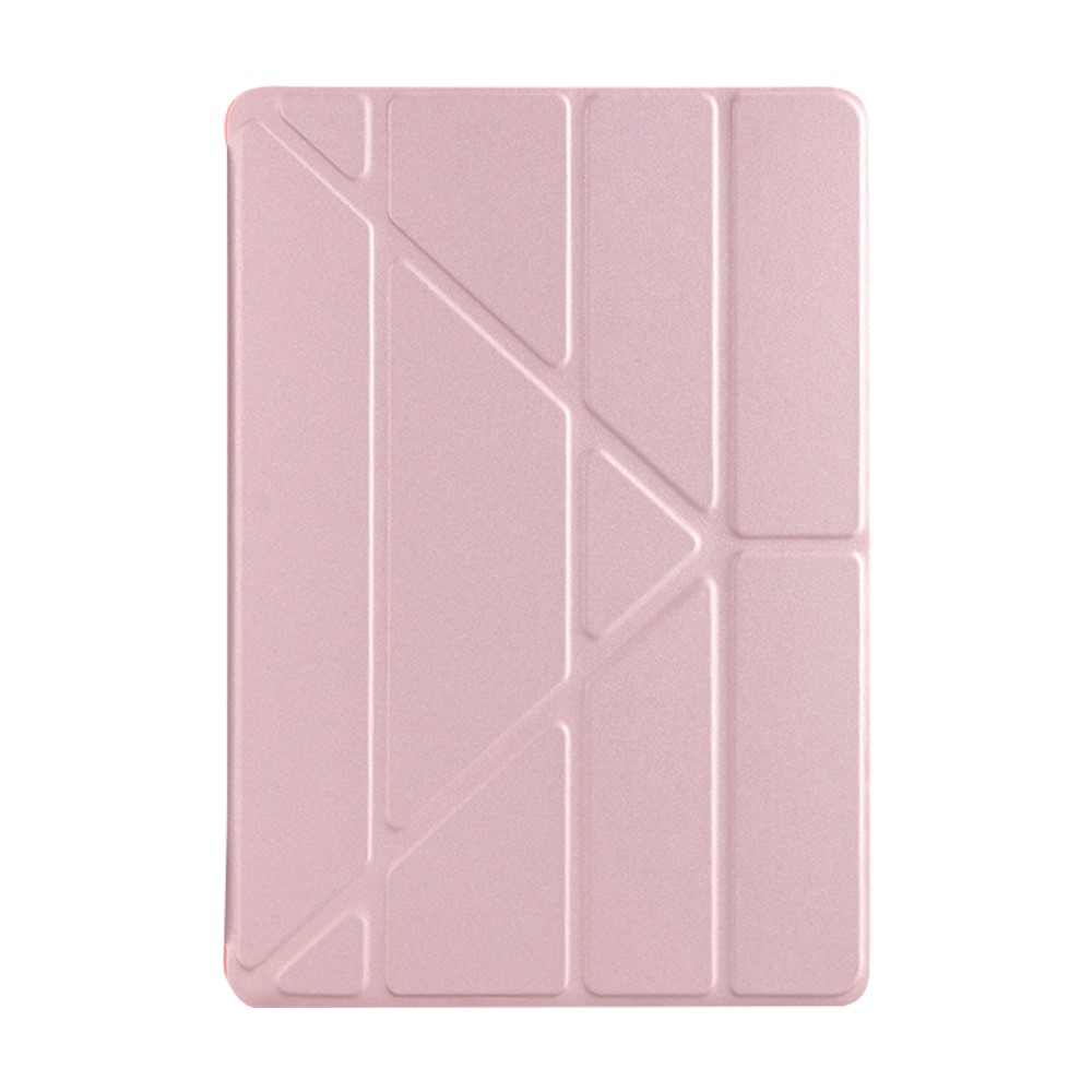 Origami Stand Leather Smart Case Shell for iPad 10.2 (2019) -
Rose Gold-1