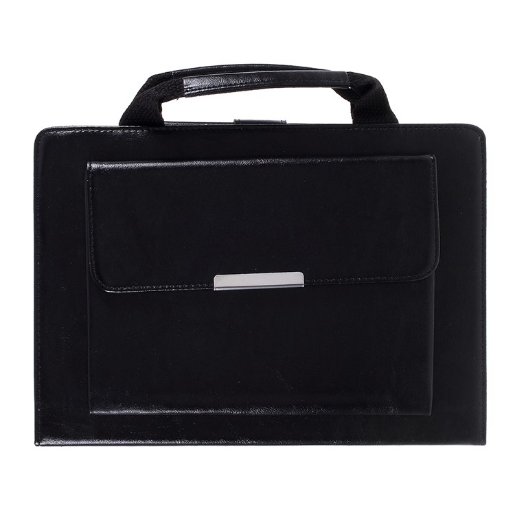 Handbag Leather Tablet Cover Wallet for Apple iPad 10.2 (2019) - Black-1