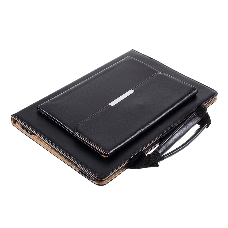 Handbag Leather Tablet Cover Wallet for Apple iPad 10.2 (2019) - Black-5