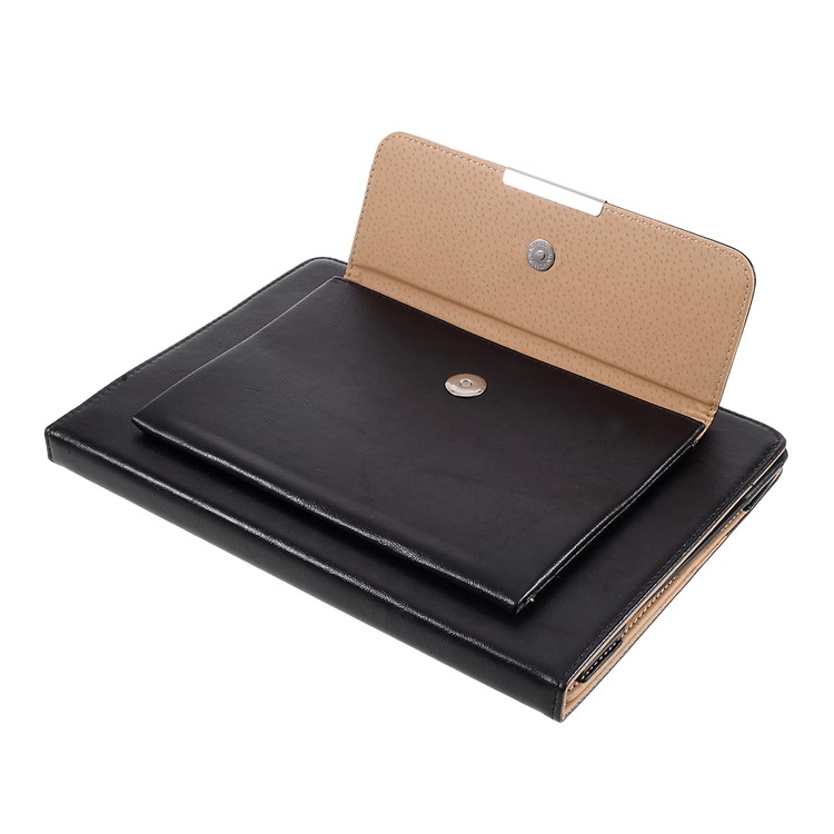 Handbag Leather Tablet Cover Wallet for Apple iPad 10.2 (2019) - Black-6