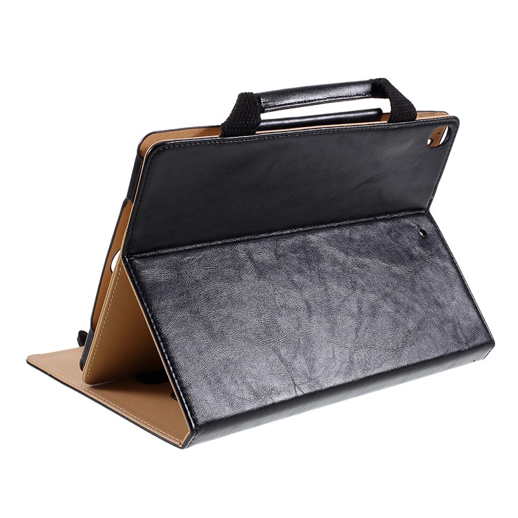 Handbag Leather Tablet Cover Wallet for Apple iPad 10.2 (2019) - Black-8