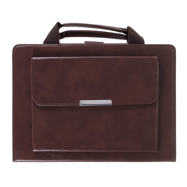 Handbag Leather Tablet Cover Wallet for Apple iPad 10.2 (2019) - Brown-1