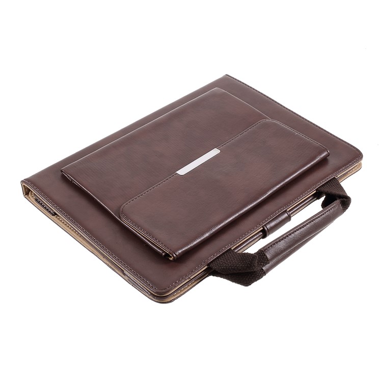 Handbag Leather Tablet Cover Wallet for Apple iPad 10.2 (2019) - Brown-4