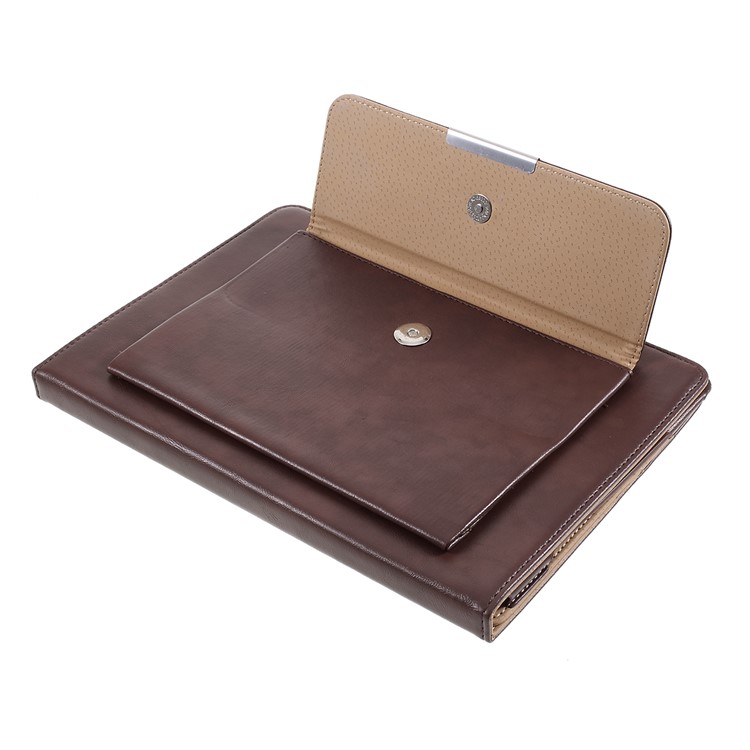 Handbag Leather Tablet Cover Wallet for Apple iPad 10.2 (2019) - Brown-5