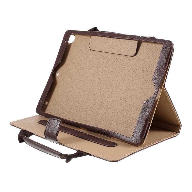 Handbag Leather Tablet Cover Wallet for Apple iPad 10.2 (2019) - Brown-6