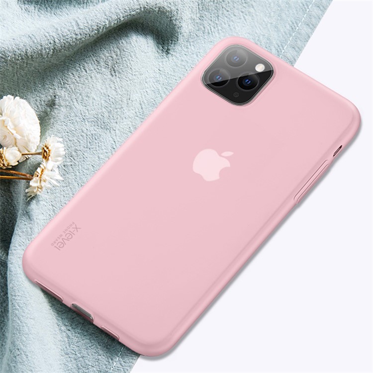 Color Matte Ultra-thin Cover Soft TPU Phone Case for Apple iPhone 11 Pro Max 6.5 inch - Pink