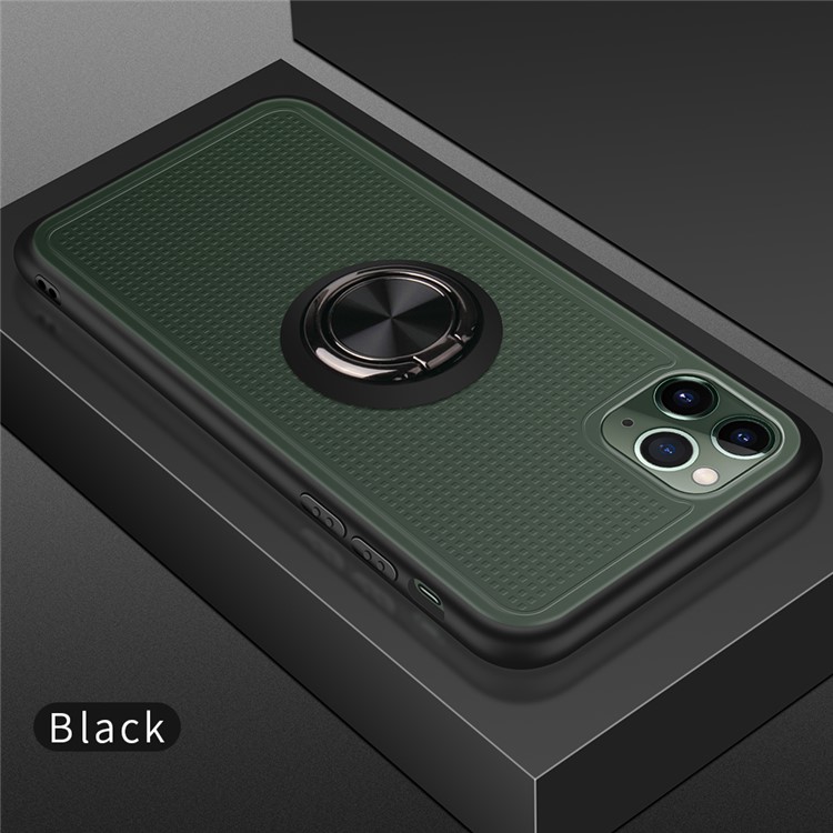 PC+TPU+Metal with Kickstand Shell Cover for iPhone 11 Pro Max 6.5 inch - All Black
