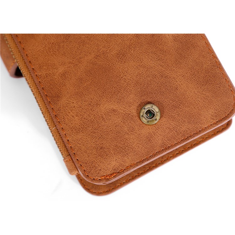 MEGSHI 007 Series Multi-functional Wallet Leather Phone Cover for iPhone 11 Pro 5.8-inch - Brown-10