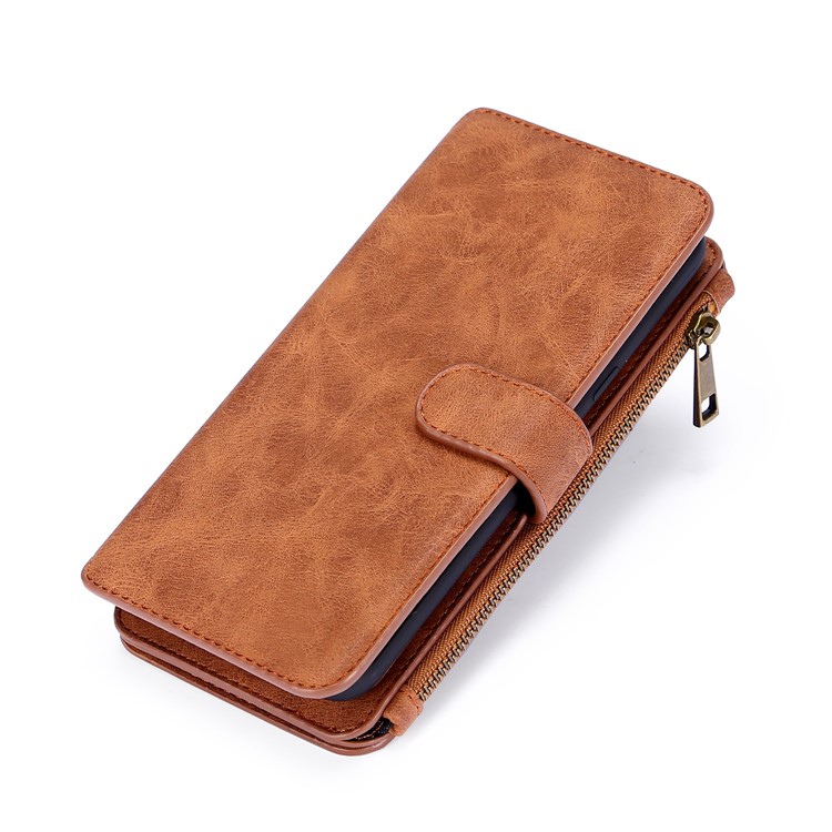 MEGSHI 007 Series Multi-functional Wallet Leather Phone Cover for iPhone 11 Pro 5.8-inch - Brown-8