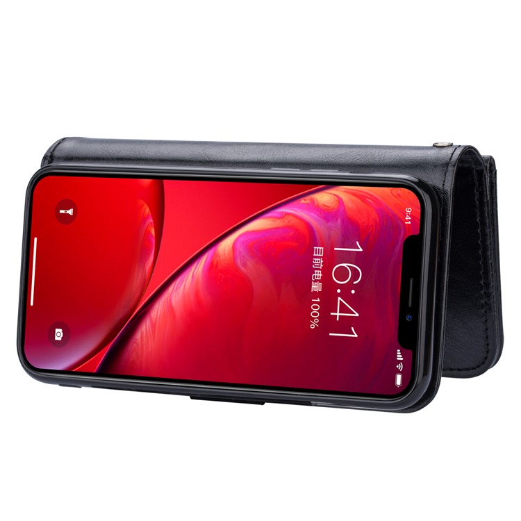 Detachable 9 Card Slots Leather Wallet Case for iPhone 11 Pro Max 6.5 inch (2019) - Black-4