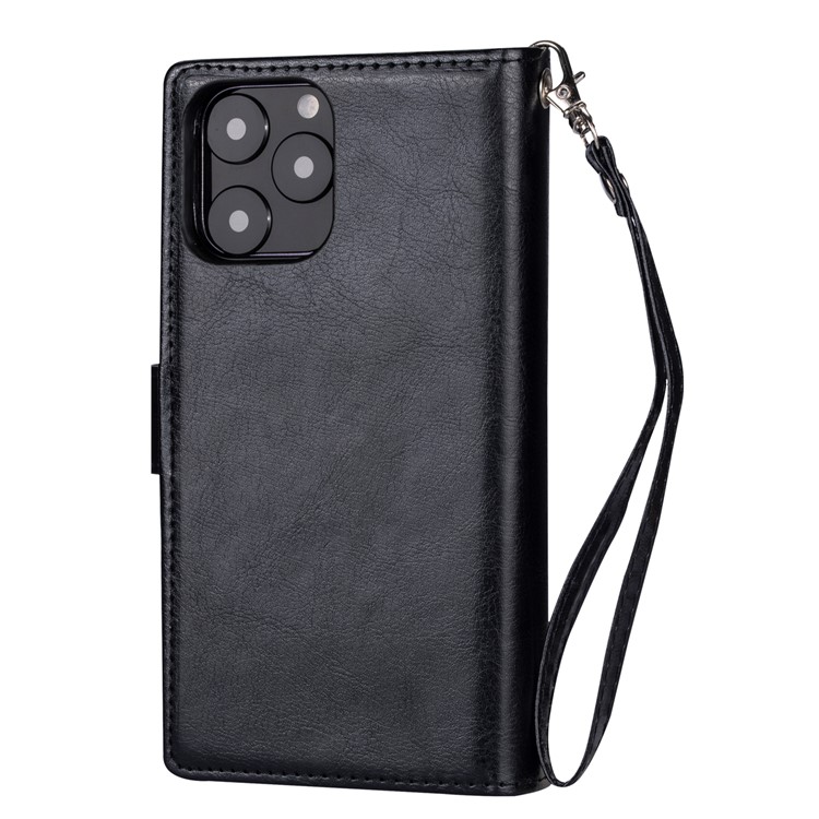 Detachable 9 Card Slots Leather Wallet Case for iPhone 11 Pro Max 6.5 inch (2019) - Black-5