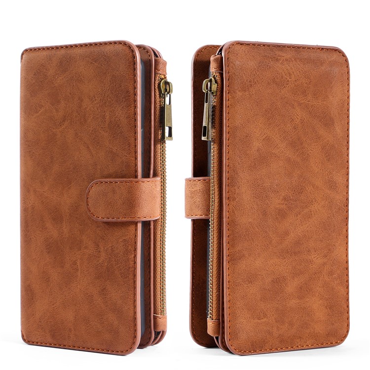 MEGSHI 007 Series Multi-functional Wallet Leather Phone Case for iPhone 11 Pro Max 6.5 inch - Brown-1