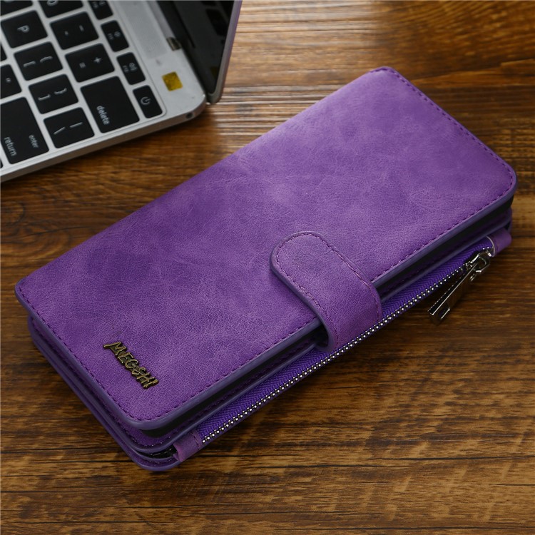 MEGSHI 007 Series Multi-functional Wallet Leather Phone Protection Cover for iPhone 7/8 4.7 inch/SE (2nd generation) 2020 - Purple
