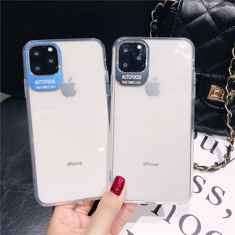 Camera Lens Ring Dropproof TPU + Acrylic Clear Case Cover for iPhone 11 Pro 5.8 inch (2019) - Blue-5