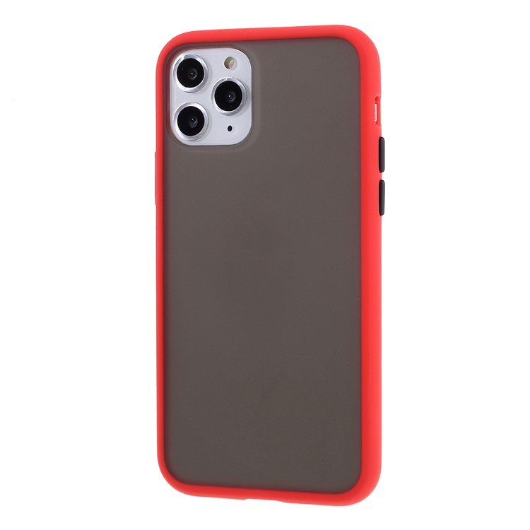 Mate Skin Resistante PC + TPU Hybrid Telephip Hybrid Fase Para Iphone 11 Pro Max 6.5 Pulgadas - Rojo-2