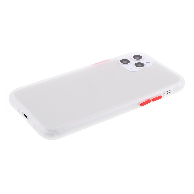Matte Skin Drop-resistant PC + TPU Hybrid Phone Case for iPhone 11 Pro Max 6.5-inch - White-4