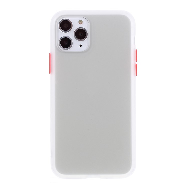 PC de la Piel Mate Resistente a la Caída + TPU Protection Case Para Iphone 11 Pro 5.8 Pulgadas - Blanco