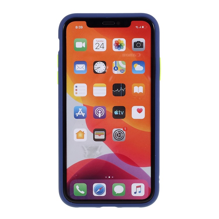 Matte Skin Drop-resistant PC + TPU Protection Phone Case Cover for iPhone 11 6.1 inch - Blue-3