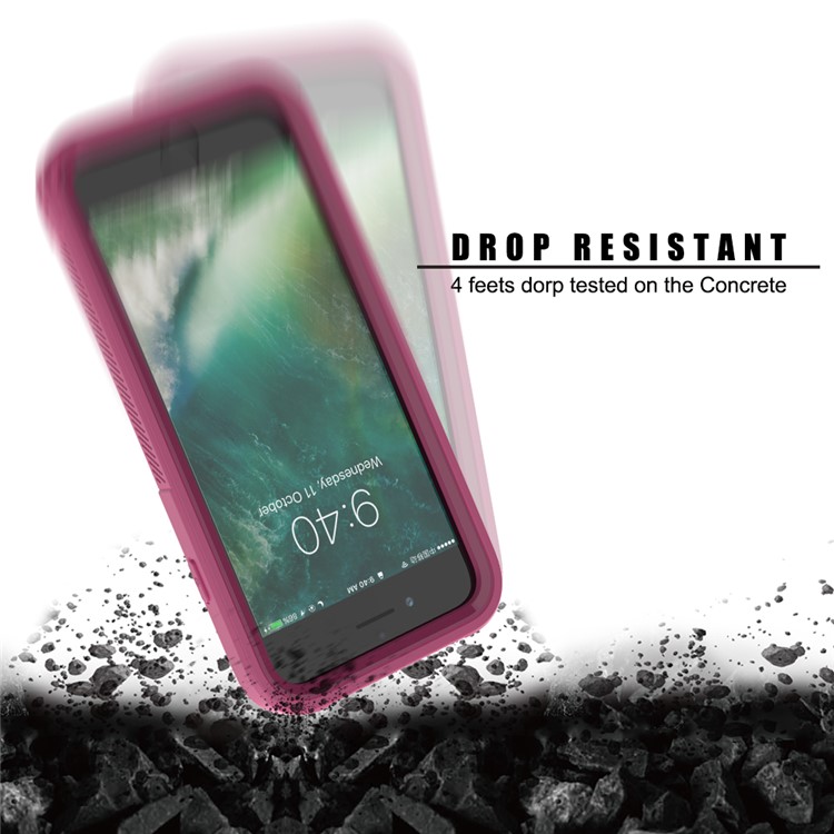 Vivid Color TPU Bumper + PC + Clear Acrylic Back Phone Case for iPhone 8/7/iPhone SE 2 (2020) - Purple-5
