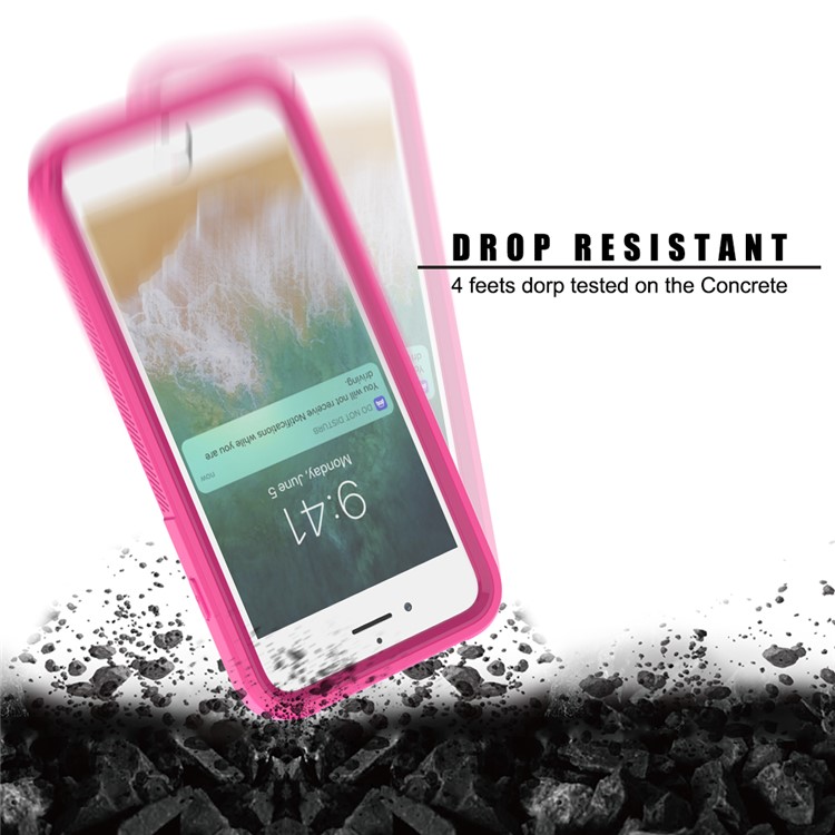 Vivid Color TPU Bumper + PC + Clear Acrylic Back Phone Case Cover for iPhone 7 Plus/8 Plus 5.5 inch - Rose-5
