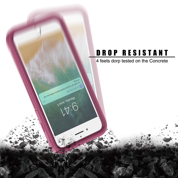 Vivid Color TPU Bumper + PC + Clear Acrylic Back Phone Case Cover for iPhone 7 Plus/8 Plus 5.5 inch - Purple-5