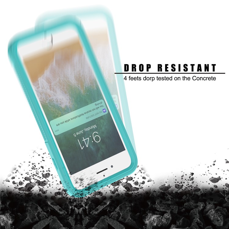 Vivid Color TPU Bumper + PC + Clear Acrylic Back Phone Case Cover for iPhone 7 Plus/8 Plus 5.5 inch - Baby Blue-5