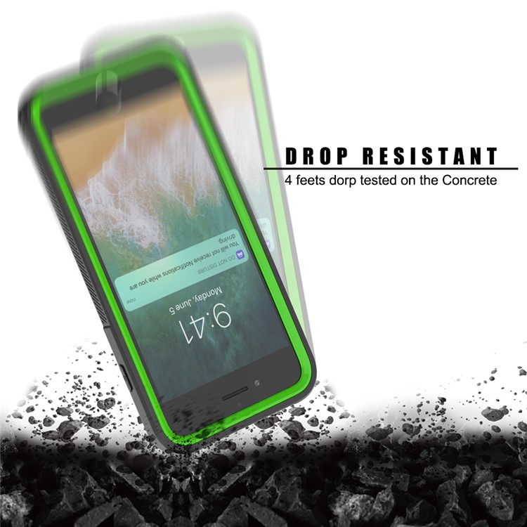 Non-slip TPU Bumper + PC + Acrylic Clear Back Hybrid Case for iPhone 7 Plus/8 Plus 5.5 inch - Light Green-5