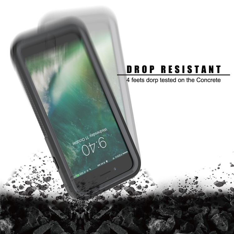 Non-slip TPU Bumper + PC + Acrylic Back Hybrid Case for iPhone 8/7/iPhone SE 2 (2020) - Grey-5
