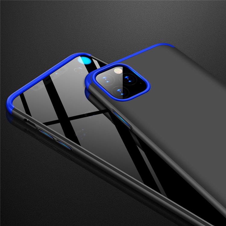 GKK Detachable 3-Piece Matte Hard PC Case for iPhone 11 Pro 5.8-inch - Black / Blue-2
