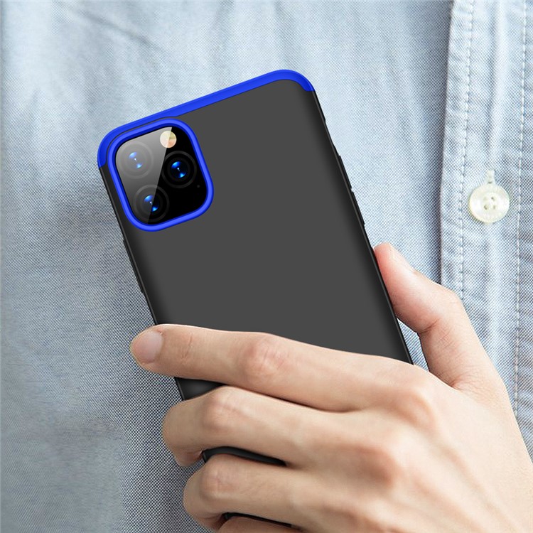 GKK Detachable 3-Piece Matte Hard PC Case for iPhone 11 Pro 5.8-inch - Black / Blue-5