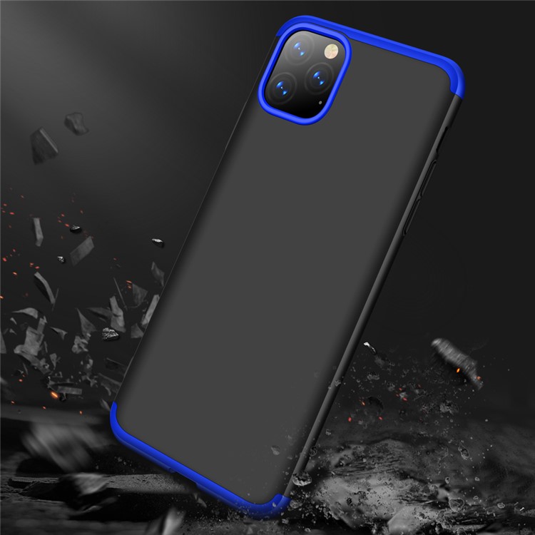 GKK Detachable 3-Piece Matte Hard PC Case for iPhone 11 Pro 5.8-inch - Black / Blue-6