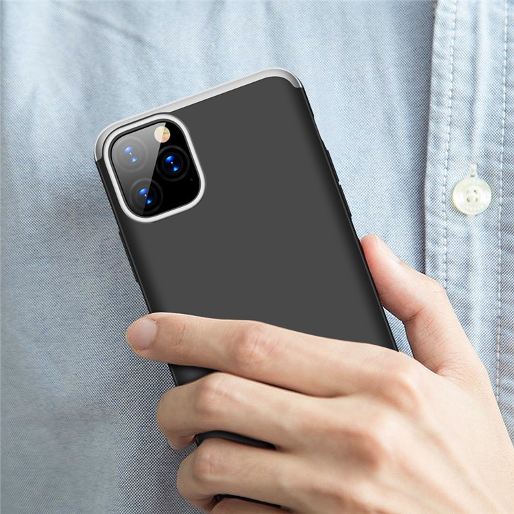 GKK Detachable 3-Piece Matte Hard PC Phone Shell Casing for iPhone 11 Pro Max 6.5-inch - Silver-5