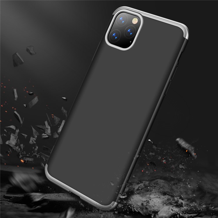 GKK Detachable 3-Piece Matte Hard PC Phone Shell Casing for iPhone 11 Pro Max 6.5-inch - Silver-6