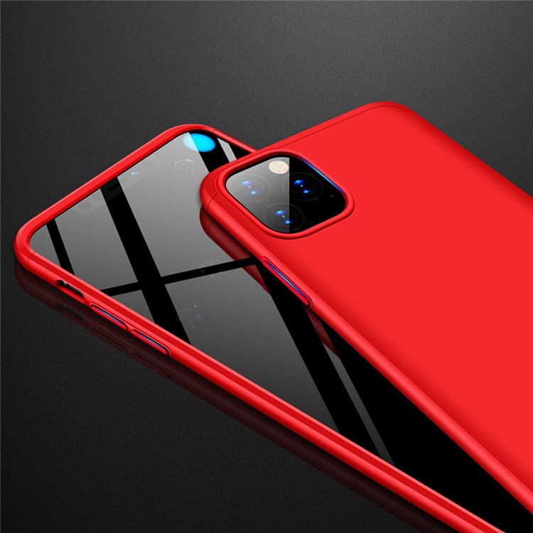 GKK Abnehmbarer 3-teiliger Mattharte Pc-telefon-shell-gehäuse Für Iphone 11 Pro Max 6,5 Zoll - Rot