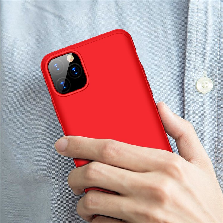 GKK Destacável de 3 Peças Fosco Hard Pho de pc Shell Revestimento Para Iphone 11 Pro Máximo de 6,5 Polegadas - Vermelho