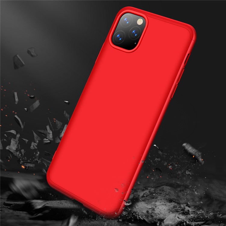 GKK Abnehmbarer 3-teiliger Mattharte Pc-telefon-shell-gehäuse Für Iphone 11 Pro Max 6,5 Zoll - Rot-6