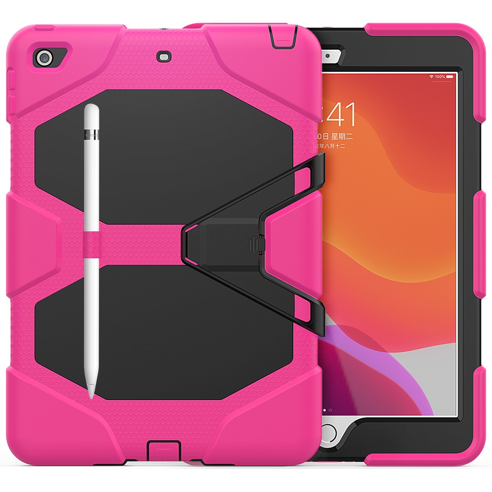 Shockproof Kickstand PC+Silicone Tablet Hybrid Case for Apple iPad 10.2 (2019) - Rose-2