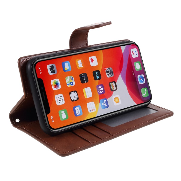 MERCURY GOOSPERY Detachable 2-in-1 PU Leather Wallet Mobile Cover for iPhone 11 6.1 inch - Brown-5