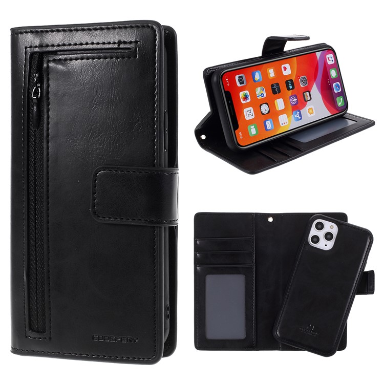 Detachable 2-in-1 PU Leather Shell for iPhone 11 Pro 5.8 inch - Black-1