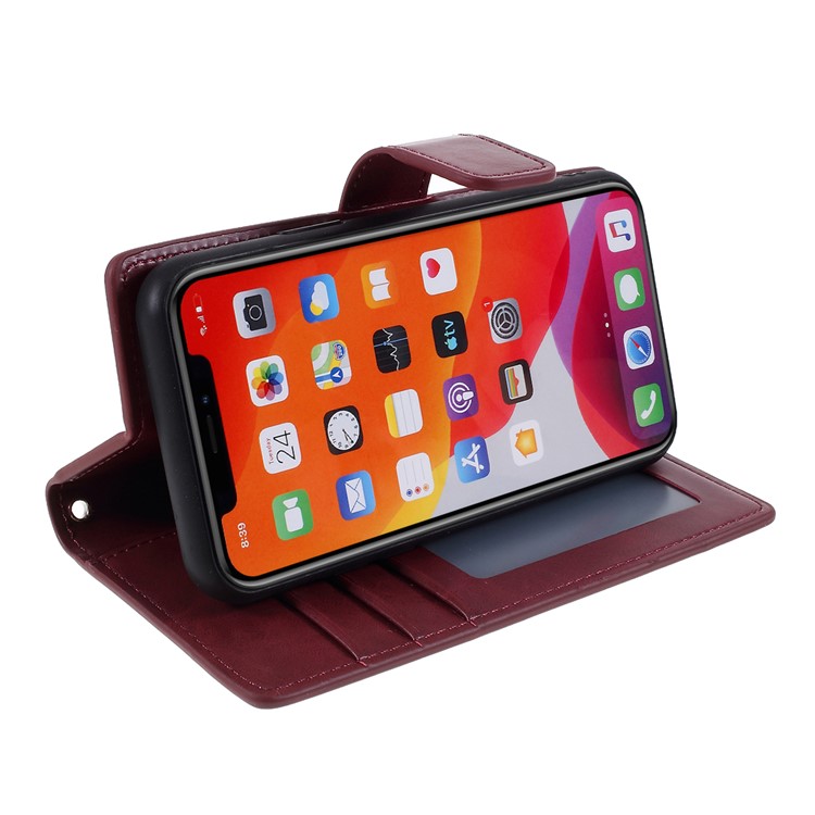 Detachable 2-in-1 PU Leather Shell for iPhone 11 Pro 5.8 inch - Red-5