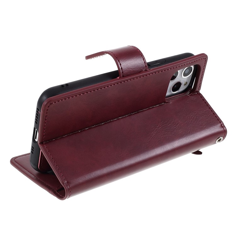 Detachable 2-in-1 PU Leather Shell for iPhone 11 Pro 5.8 inch - Red-6