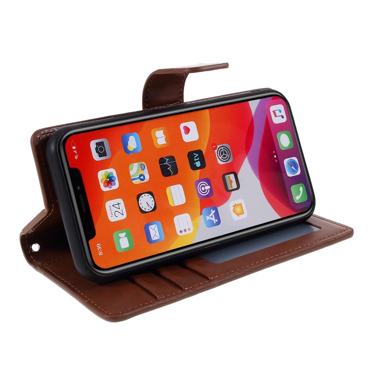Detachable 2-in-1 PU Leather Shell for iPhone 11 Pro 5.8 inch - Brown-5