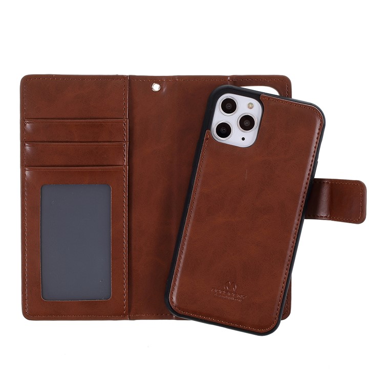 Detachable 2-in-1 PU Leather Shell for iPhone 11 Pro 5.8 inch - Brown-7