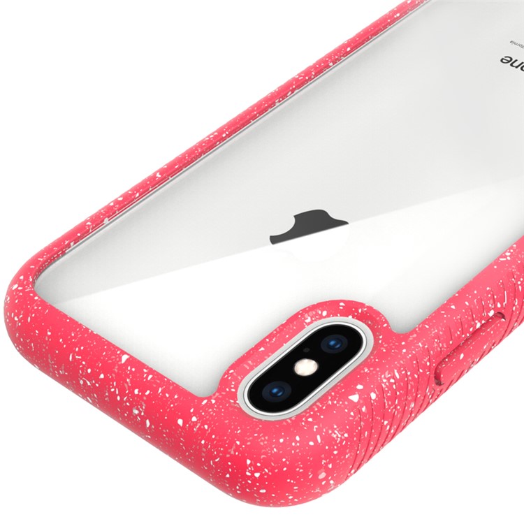 Starry Sky Pattern TPU Edge + PC + Acrylic Detachable Drop-resistant Phone Case iPhone XS/X 5.8-inch - Red-5