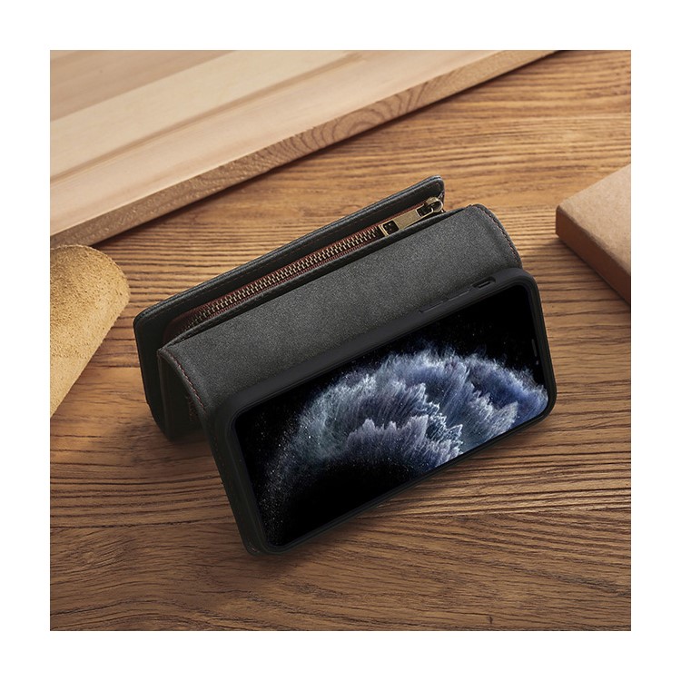 MEGSHI Business Style PC+ PU Leather + TPU Wallet Flip Case with Strap for iPhone 11 Pro Max 6.5 inch (2019) - Black-8