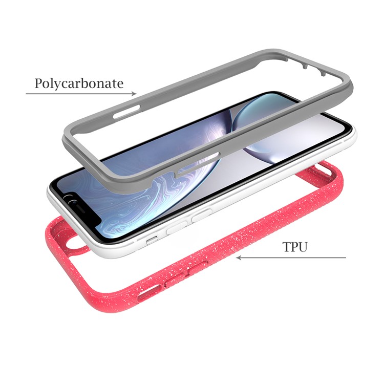 Anti-shock TPU + Plastic + Acrylic Hybrid Clear Back Phone Case for iPhone XS Max 6.5 inch - Red-6