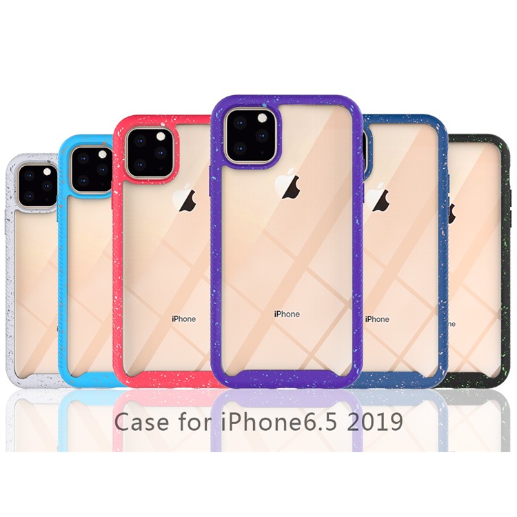 Anti-shock TPU + Plastic + Acrylic Hybrid Clear Back Protective Case for iPhone 11 Pro Max 6.5 inch - Red-8