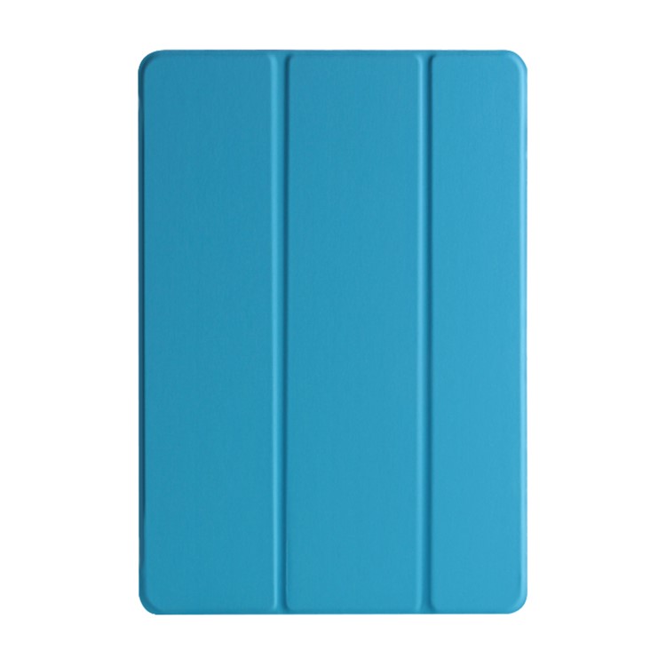 Tri-fold Plastic+PU Leather Tablet Case for iPad 10.2 (2019) - Baby Blue-1