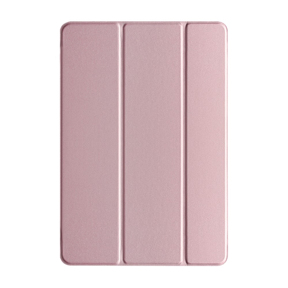 Plastique à Trois Fois + Étui de Tablette en Cuir pu Pour Ipad 10.2 (2021) / (2020) / (2019) - or Rose