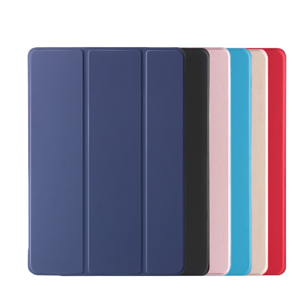 Tri-fold Plastic+PU Leather Tablet Case for iPad 10.2 (2019) - Rose Gold-2